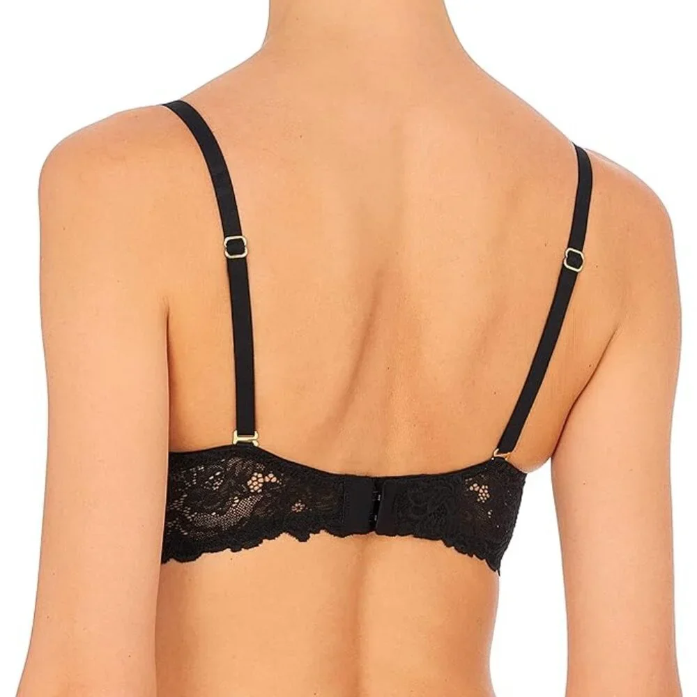 NWT Natori Women's Heavenly: Convertible Balconette Underwire, Black Lace - Picture 2 of 11